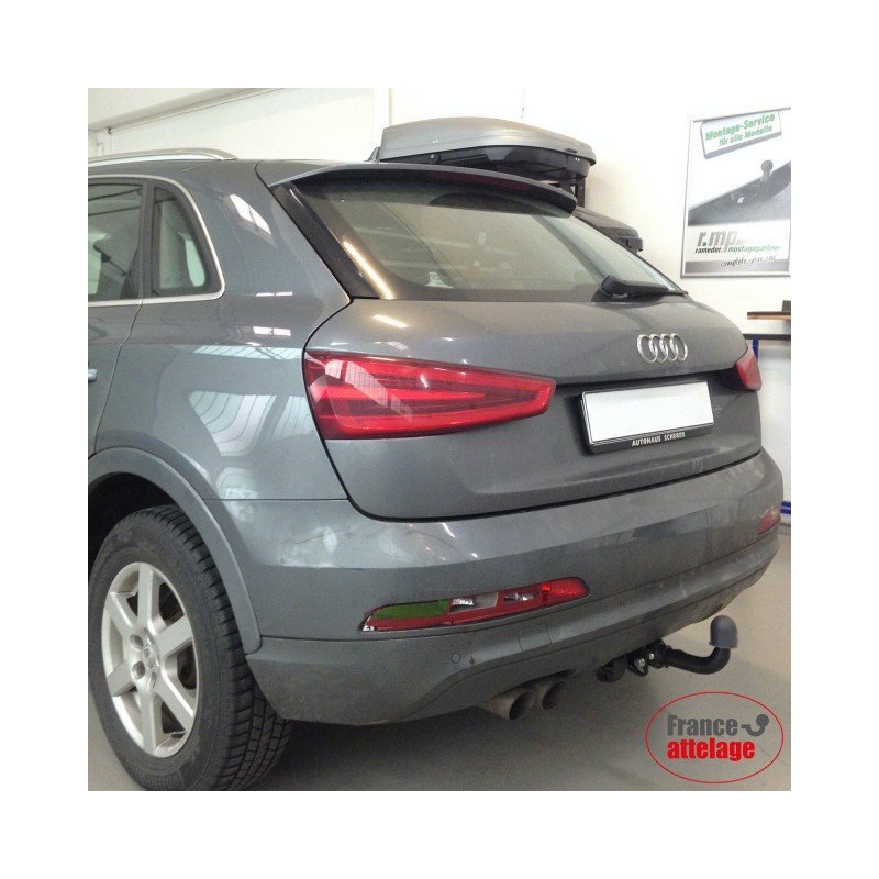 Attelage Amovible + Câblage 7 Broches Pour Audi Q3 - Capacité 2000 Kg, Classe 2, Acier Inox